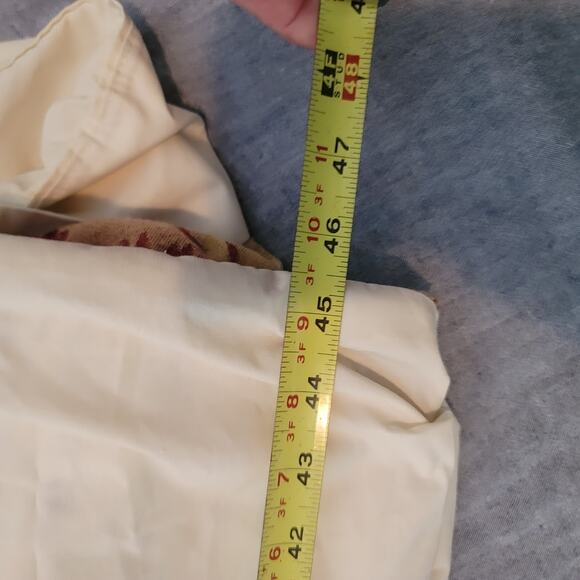 Regal burgundy Red & Gold Damask Stripe King Duvet Cover PRE-Owned - Picture 5 of 6